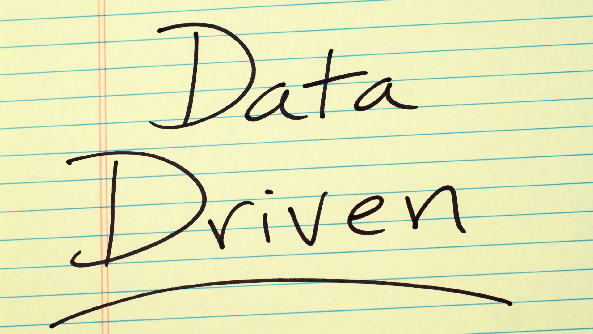 "Data driven" written on paper