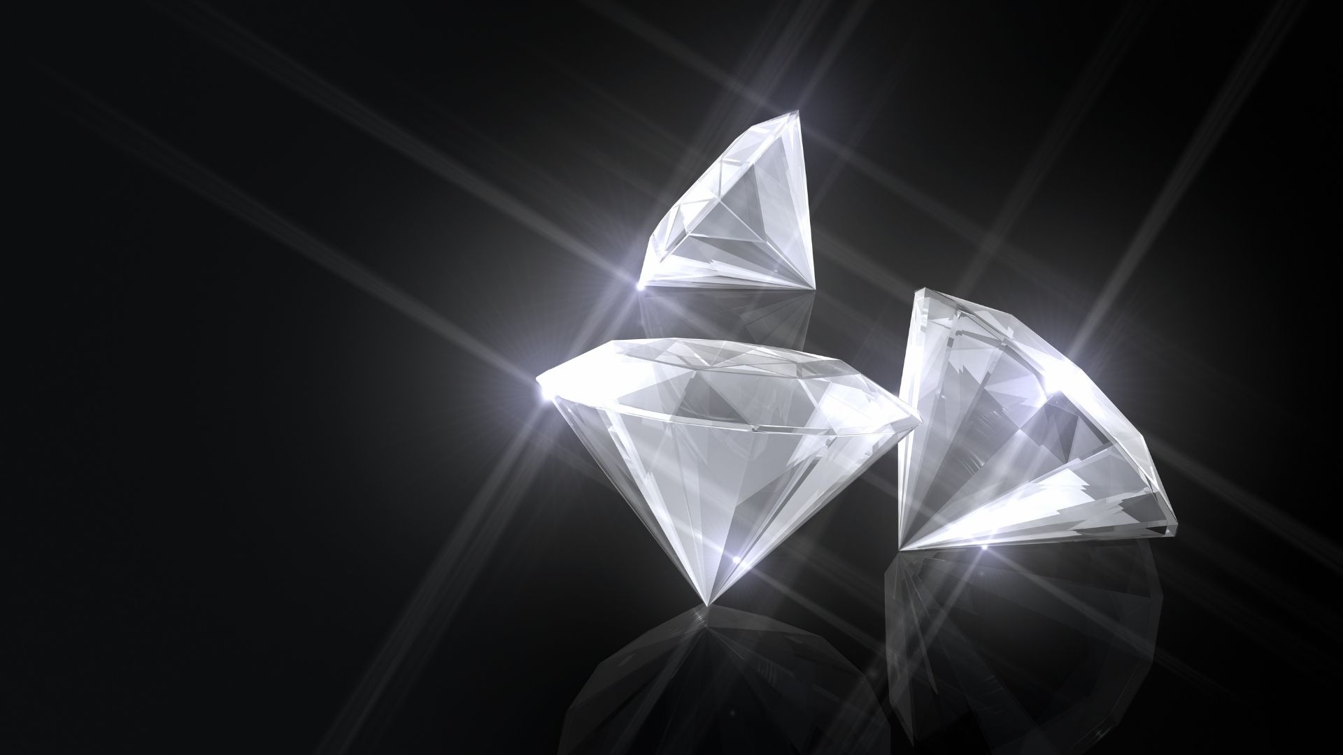 Diamonds on black background