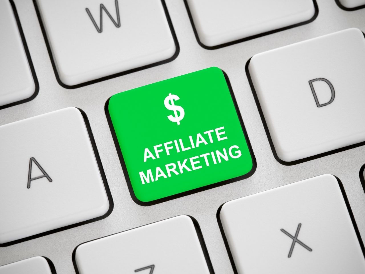 Green key with affiliate marketing