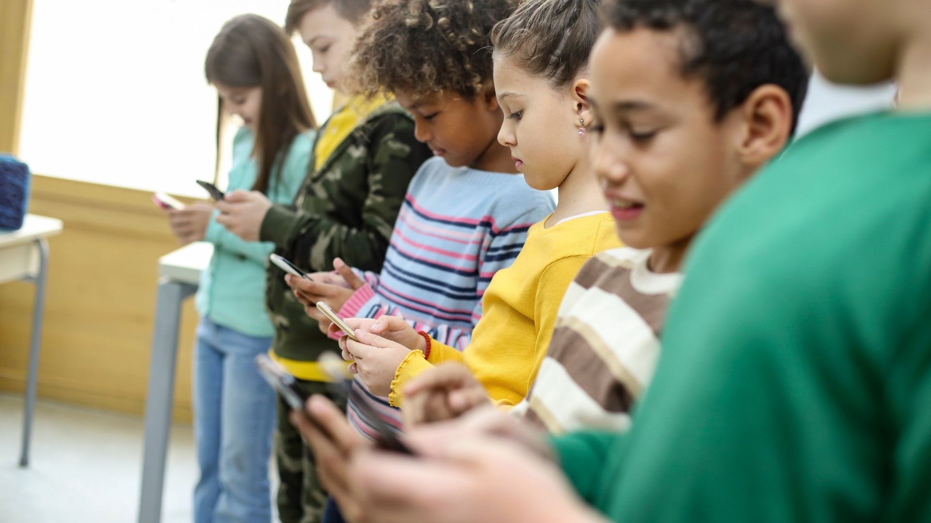 Kid on mobile