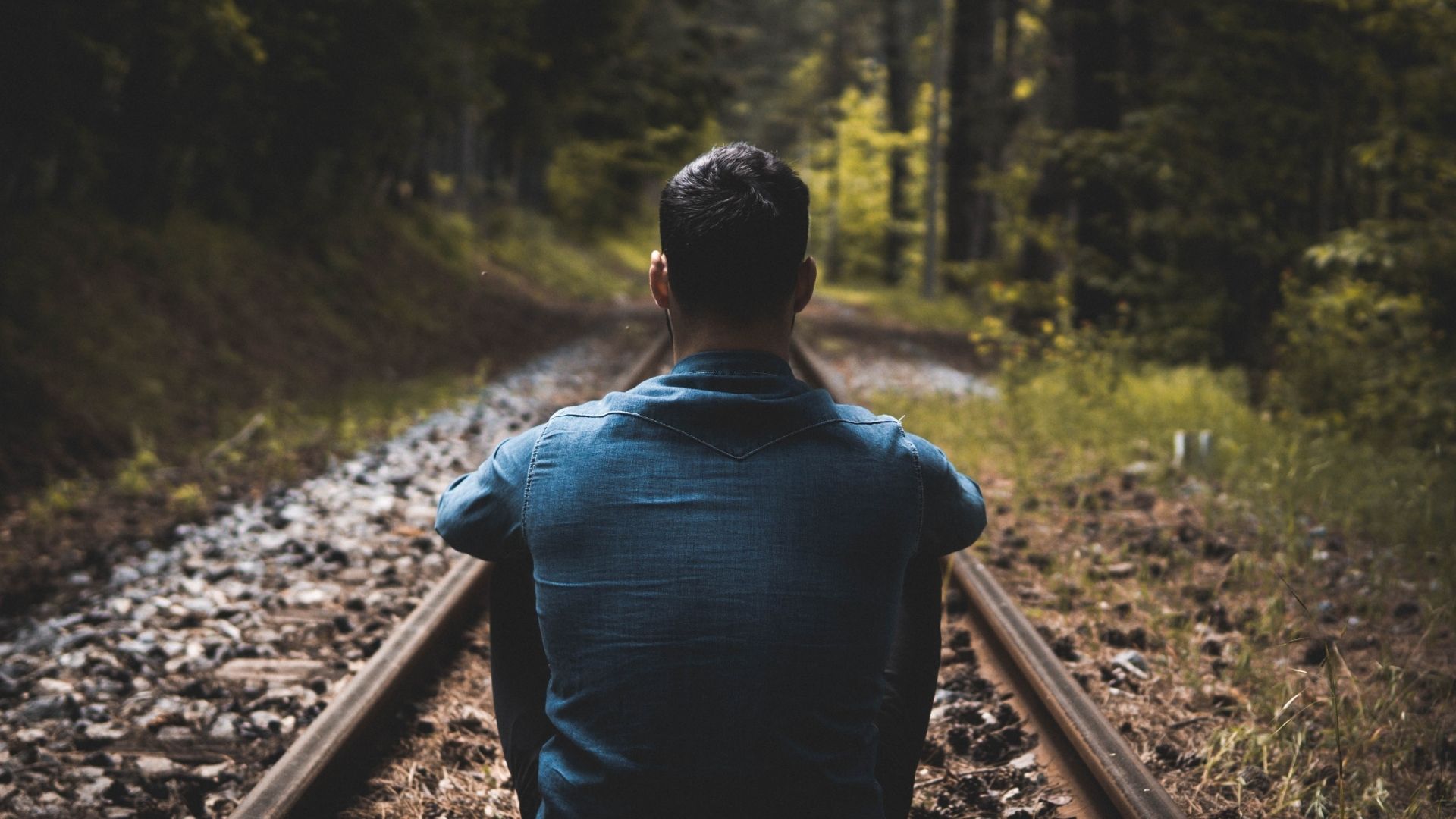 Man on tracks