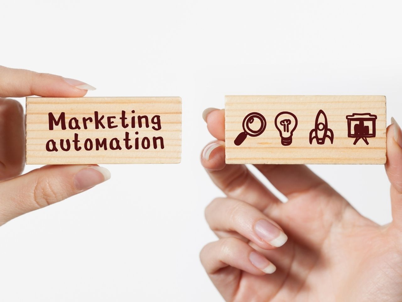 Marketing automation on wood