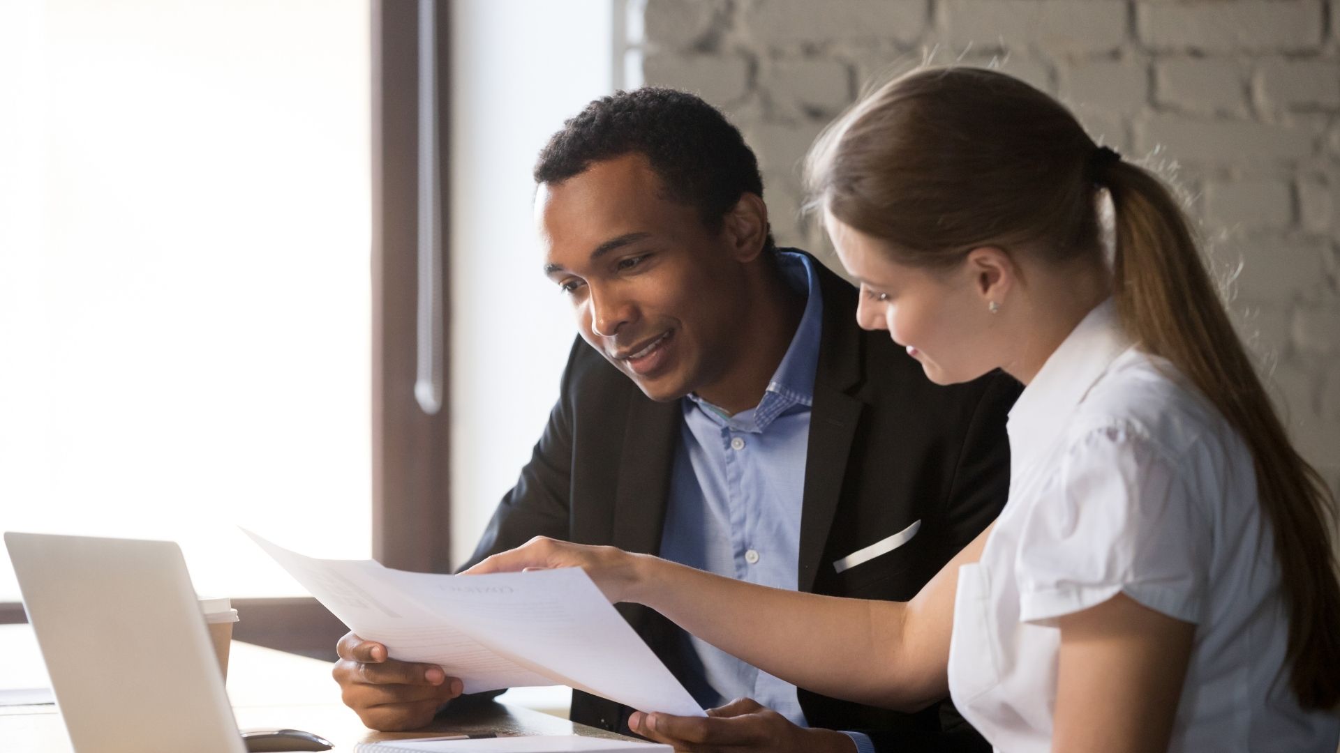 People discussing a contract