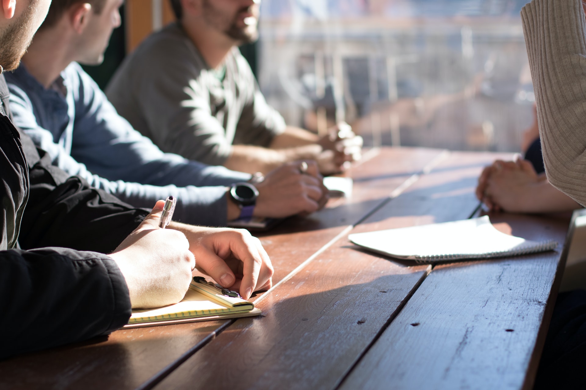 People gathered in a meeting