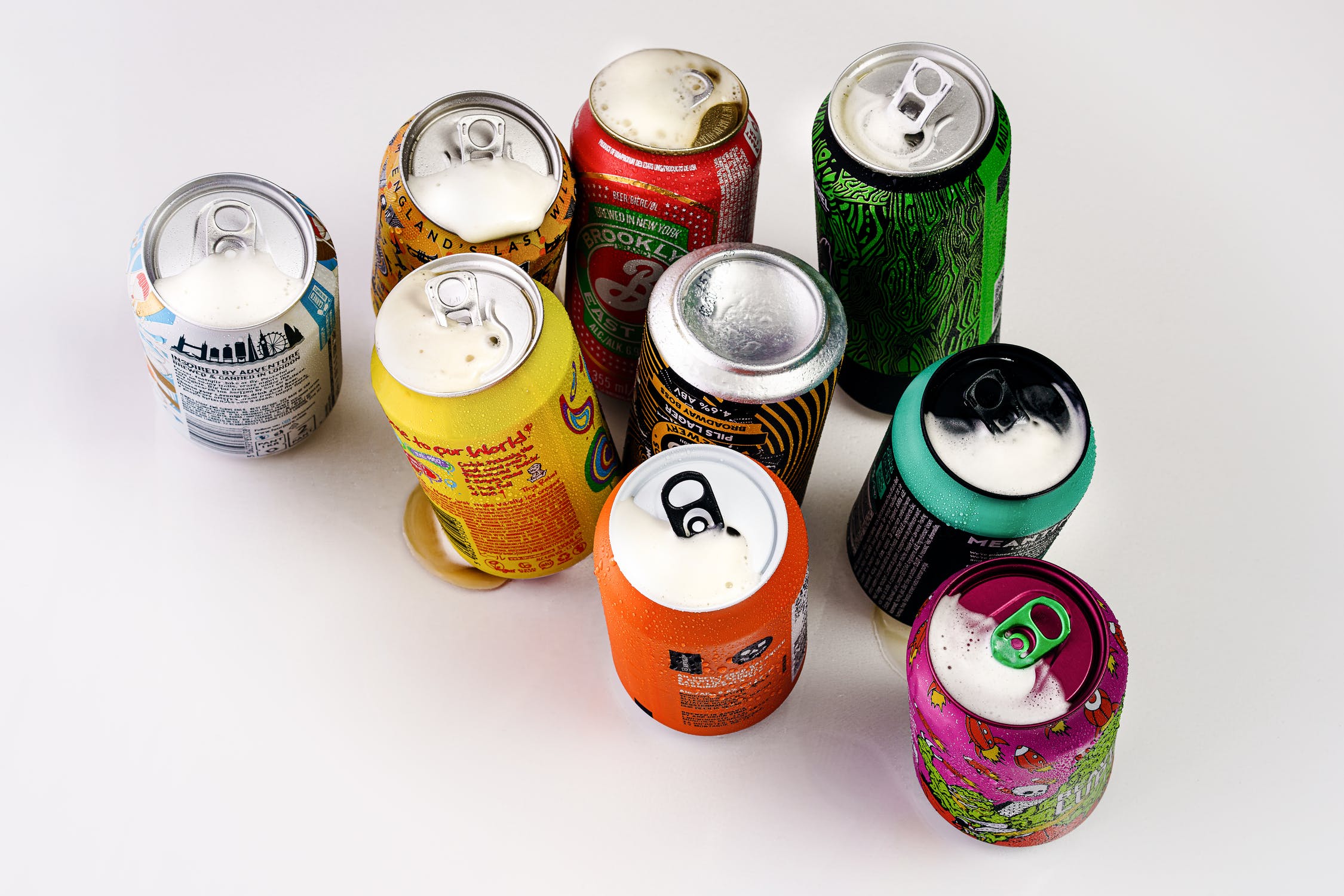 Photo of colored cans