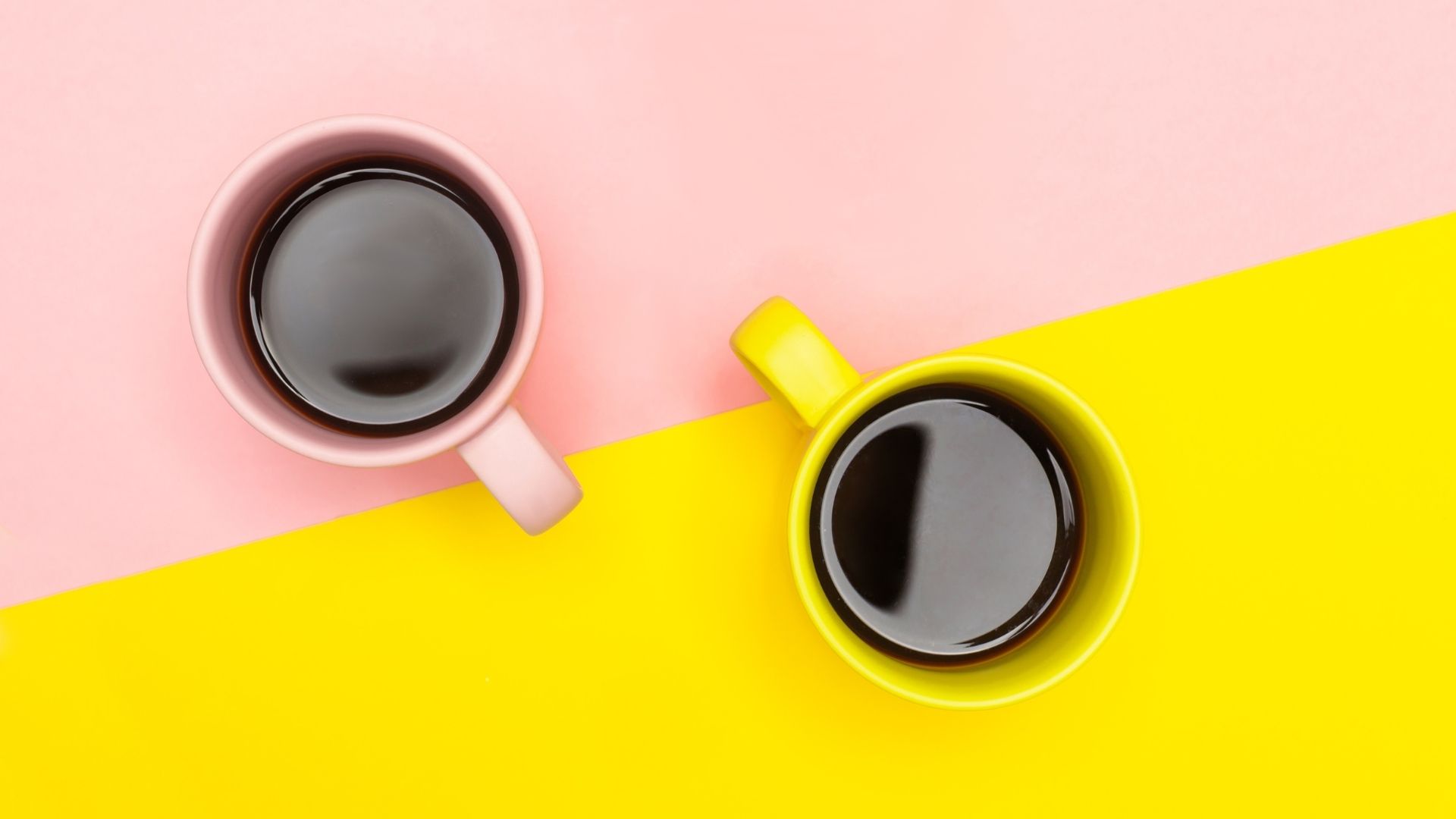 Pink and yellow coffee