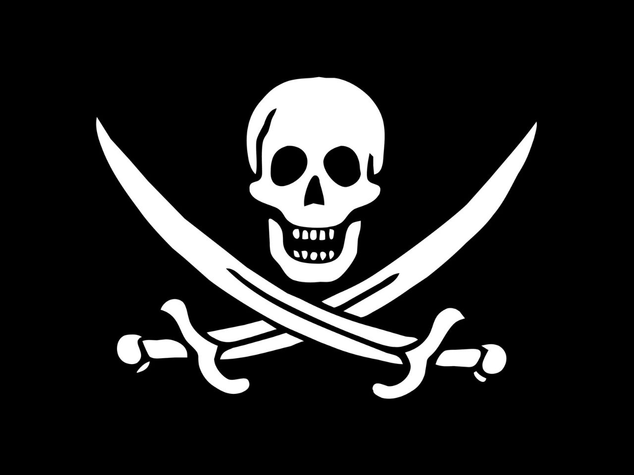 Pirate sign on a black background
