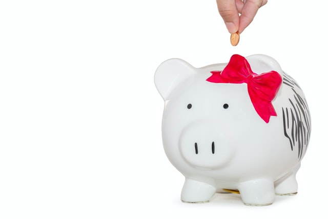 White ceramic piggy bank