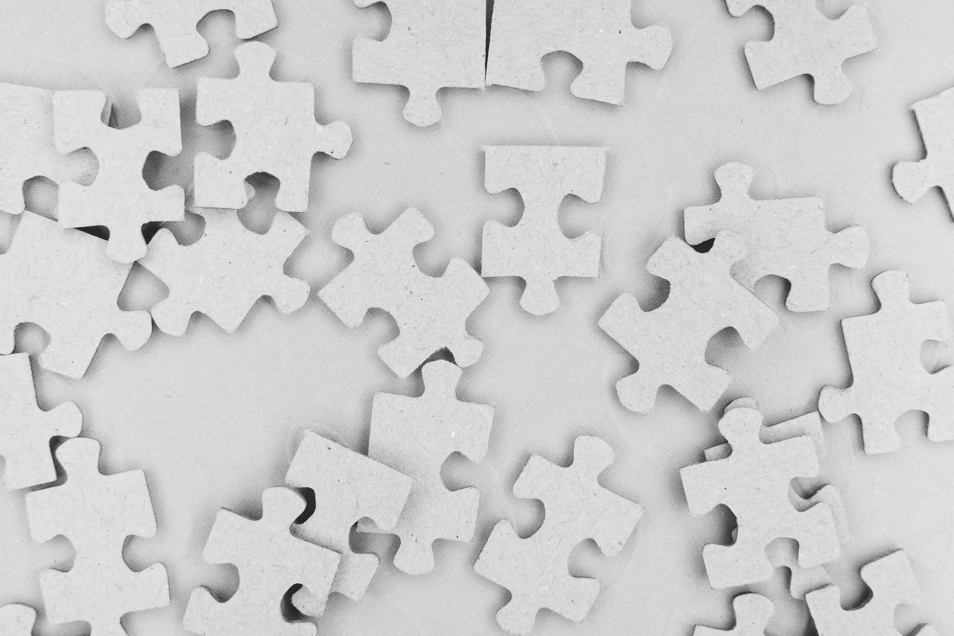 White jigsaw pieces