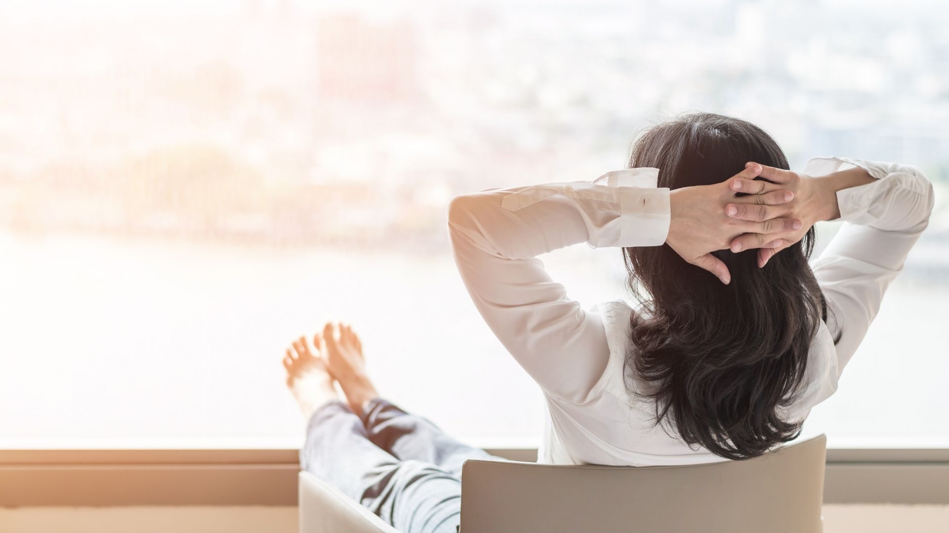 Woman relaxing on a chair