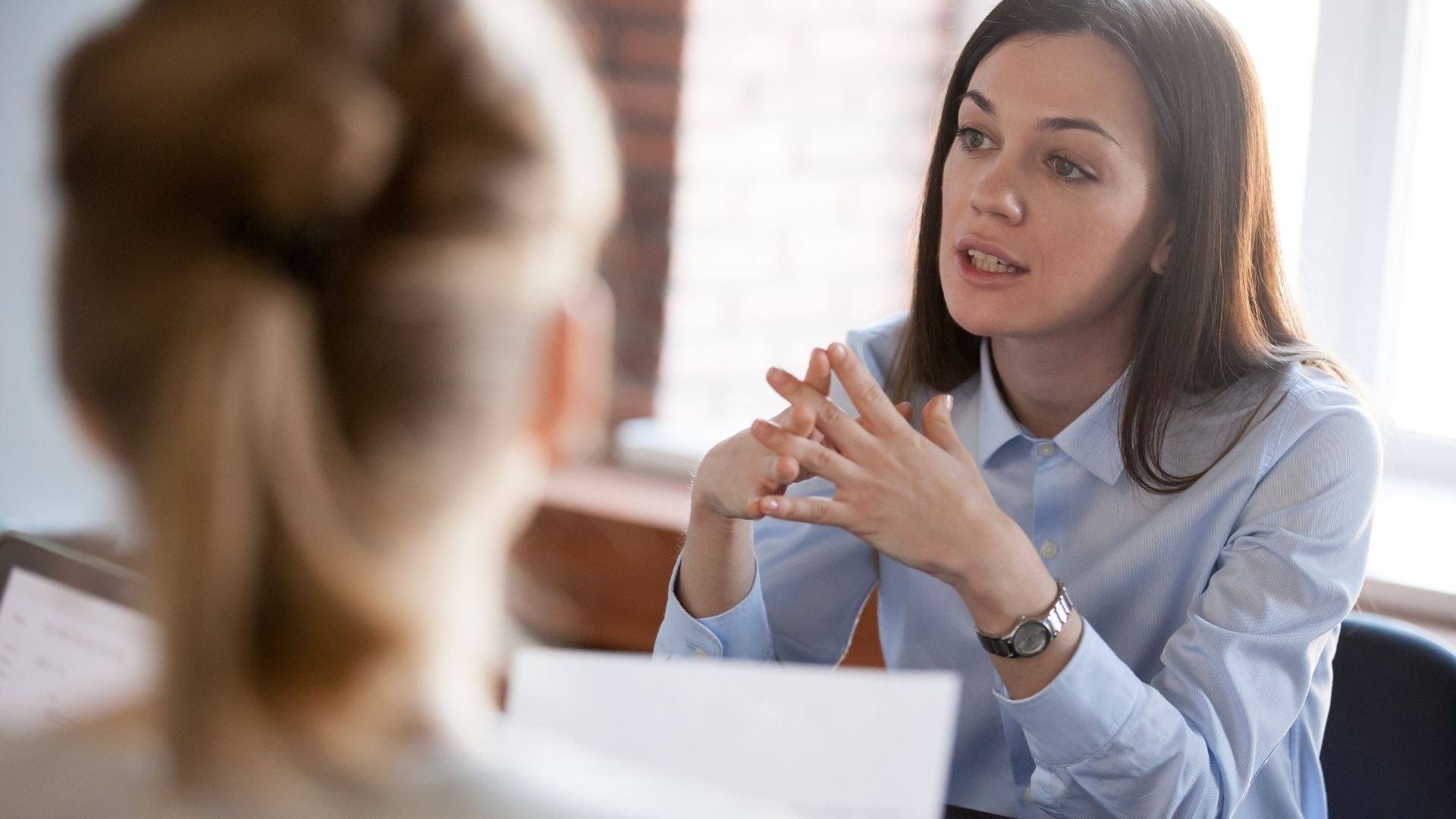 Women discussing