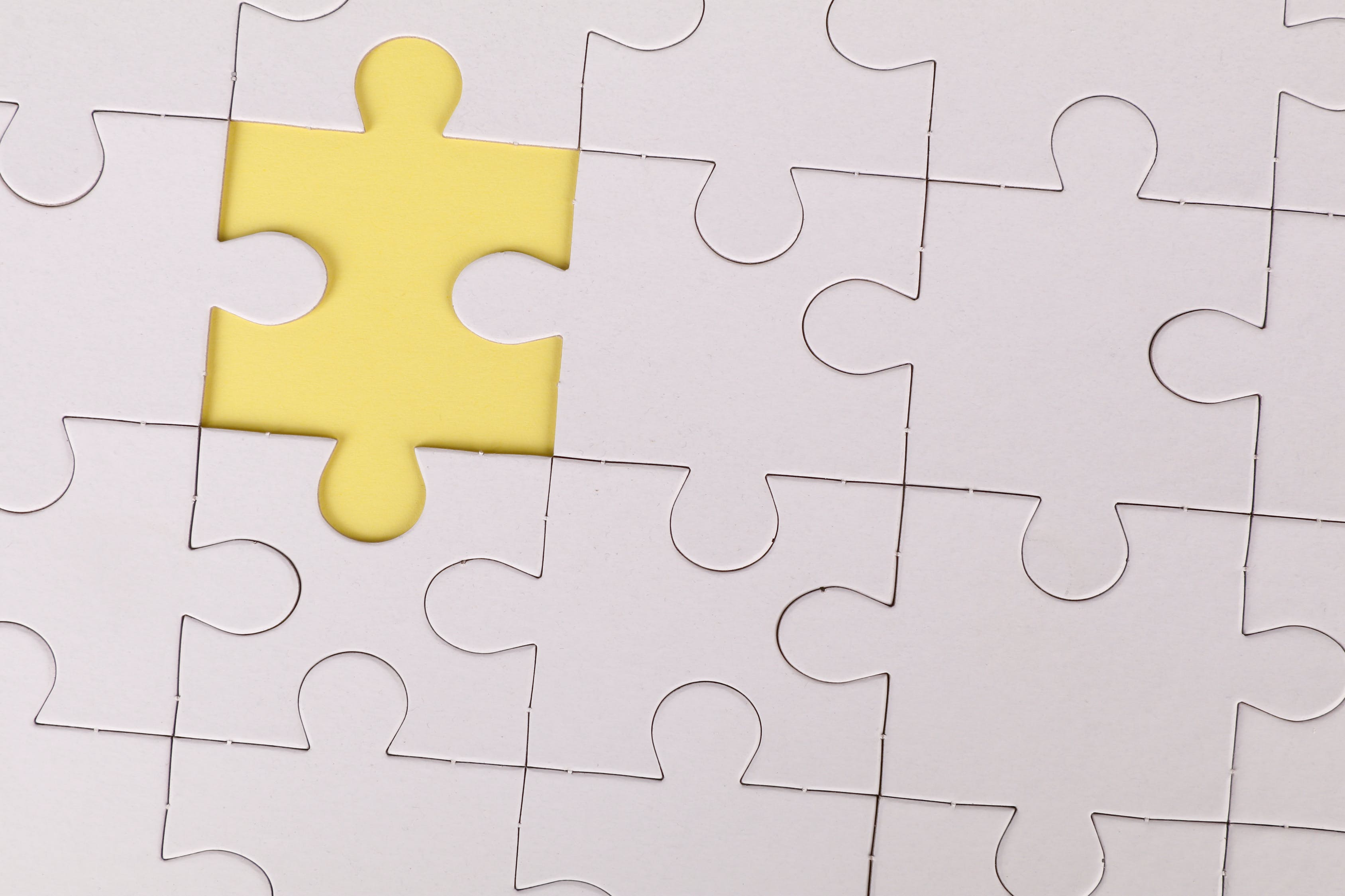 Yellow jigsaw puzzle