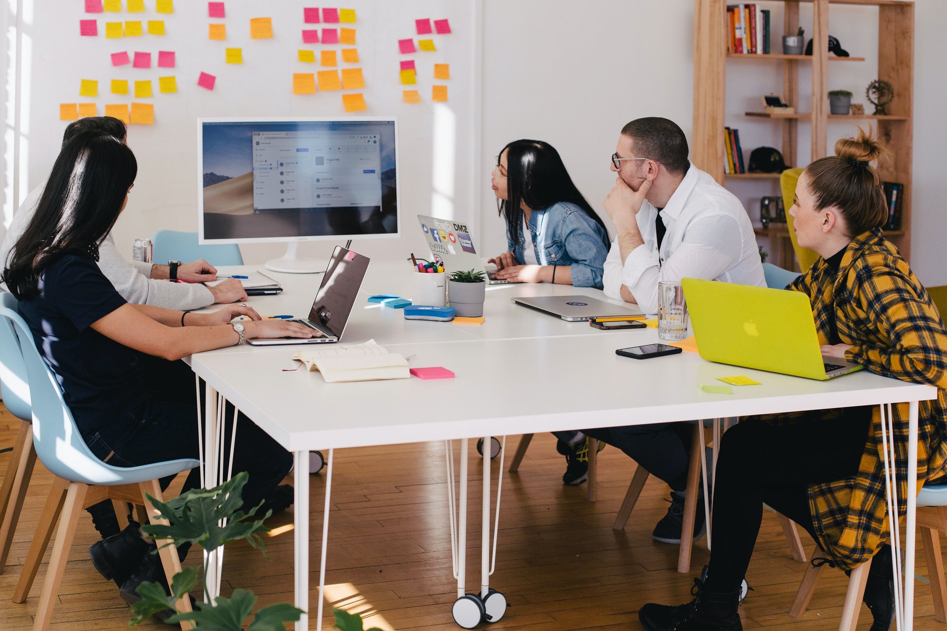 People meeting at a desk