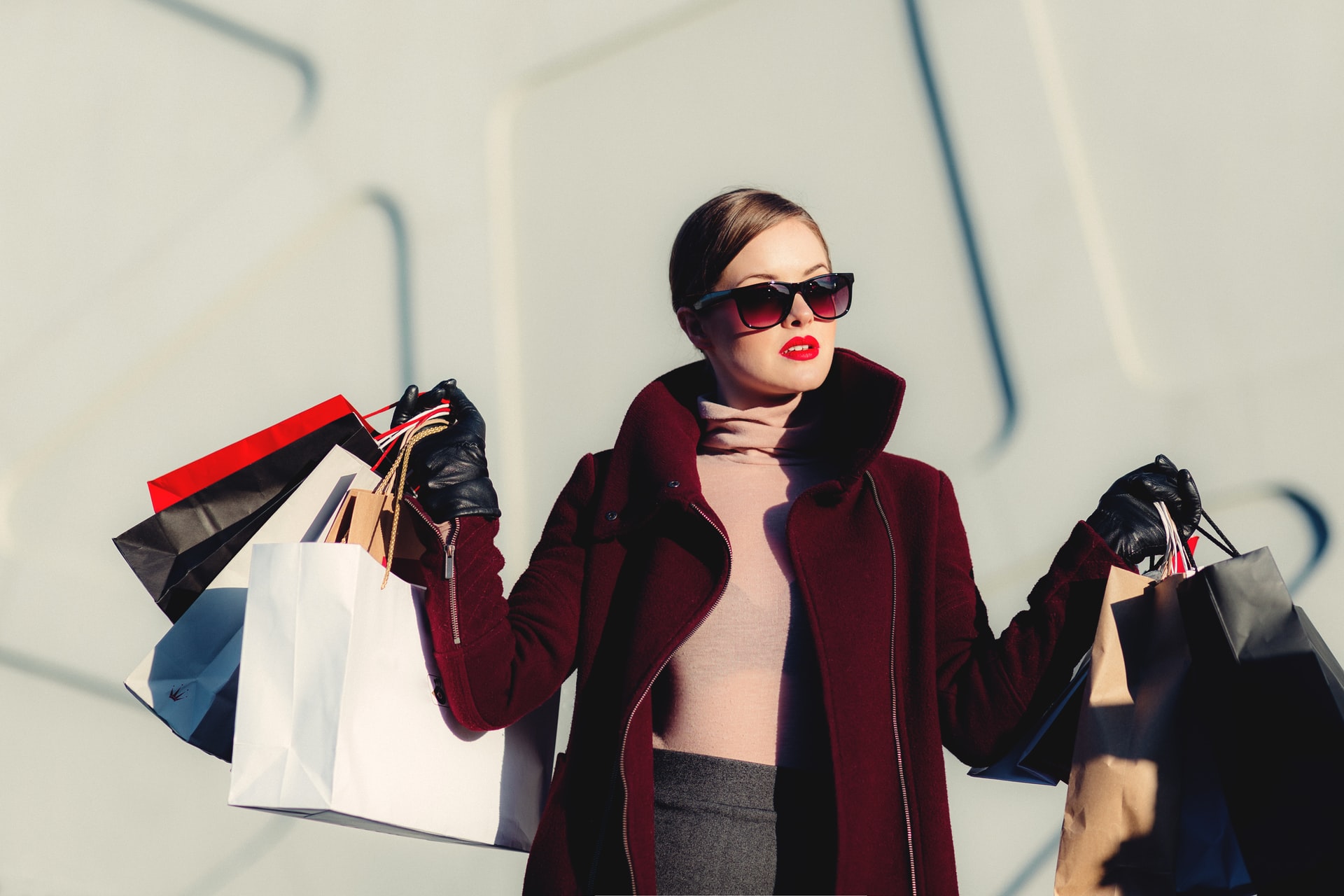 Woman with shopping bags