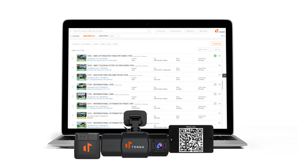 Tenna Fleet Management UI and Trackers