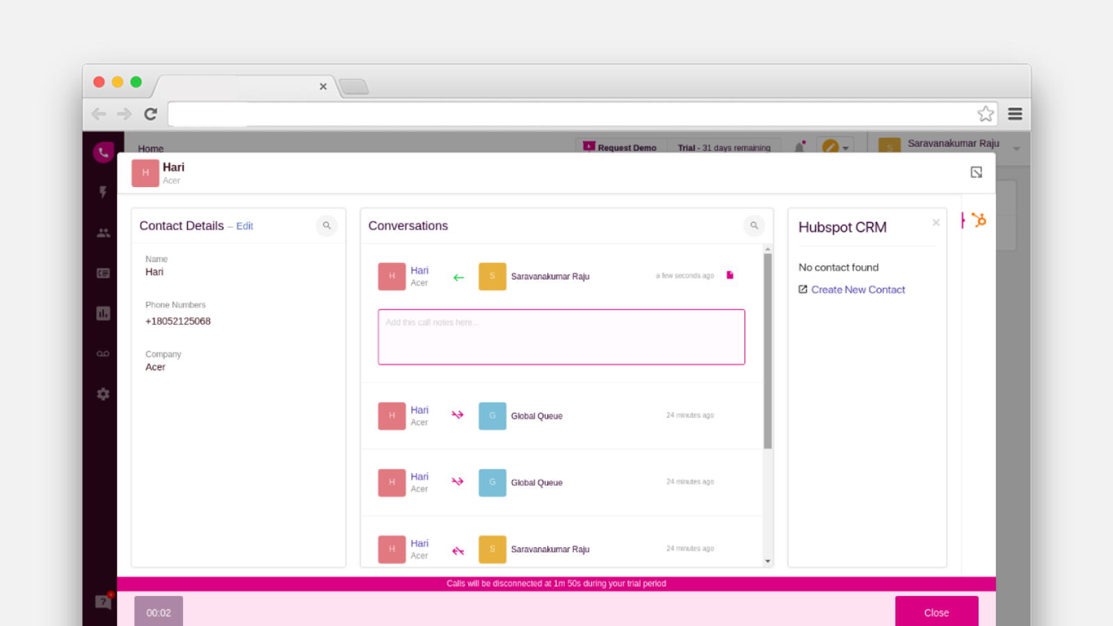 Non-existing HubSpot contact