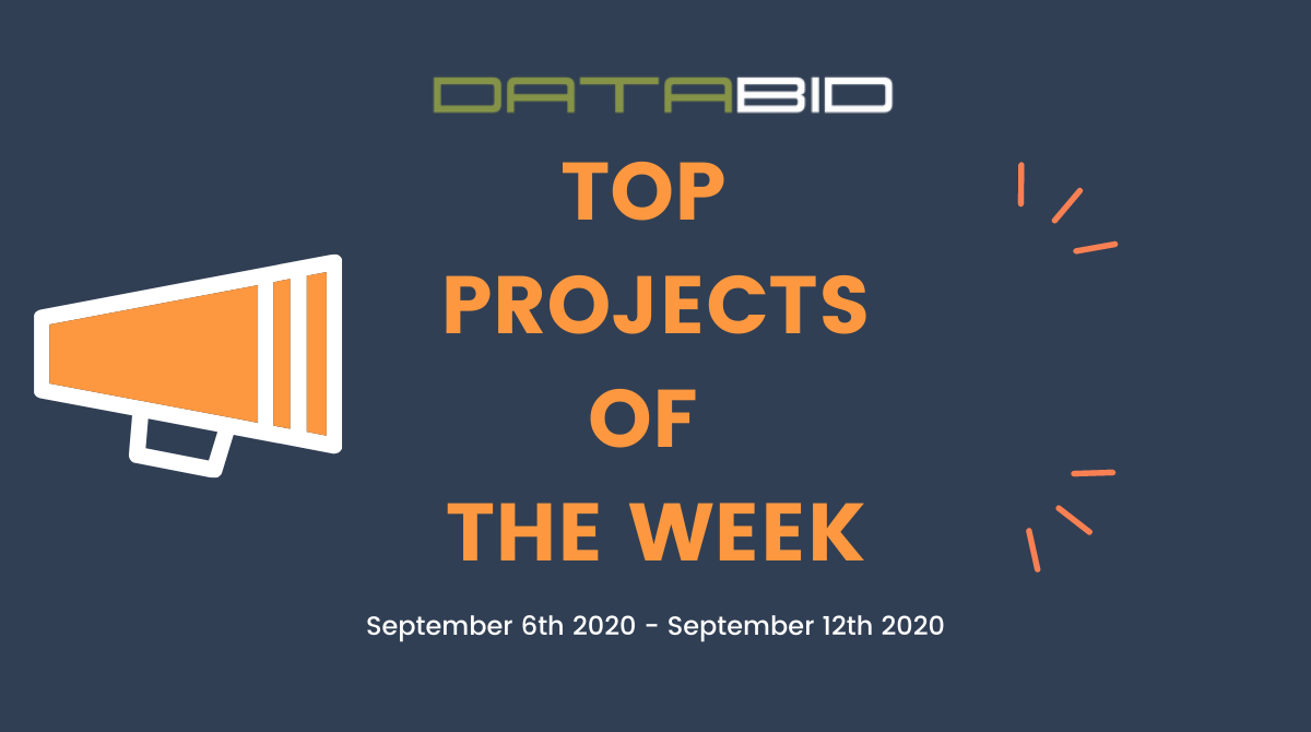 DataBid's Top Project Leads Of The Week - (09/06/2020 - 09/12/2020)