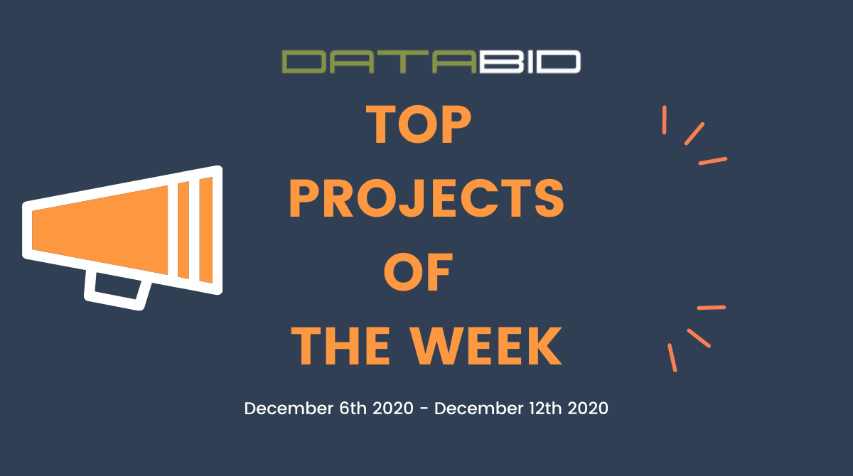 DataBid's Top Project Leads Of The Week - (12/06/2020 - 12/12/2020)