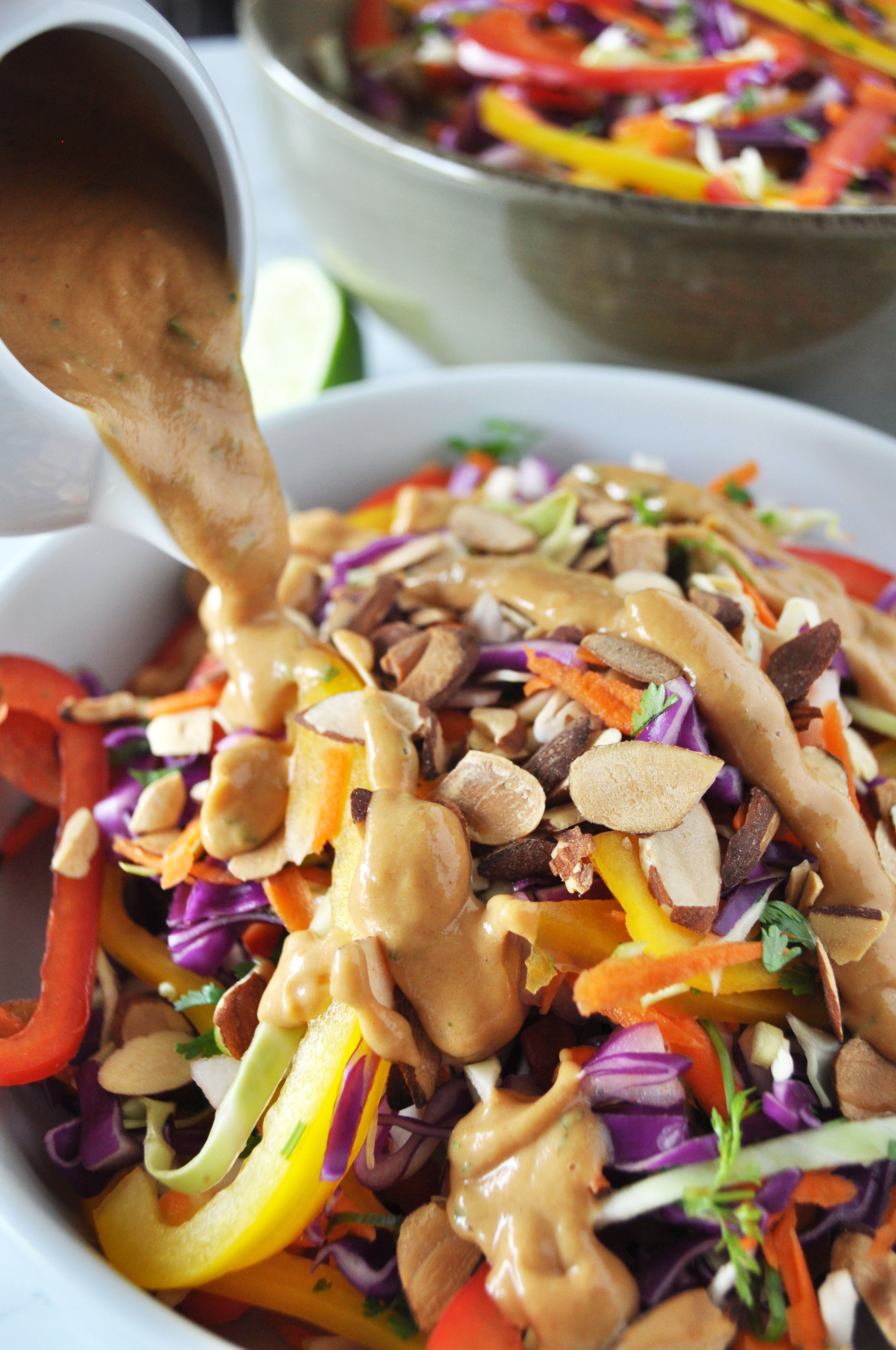 5 Thai Crunch Salad with Peanut Dressing