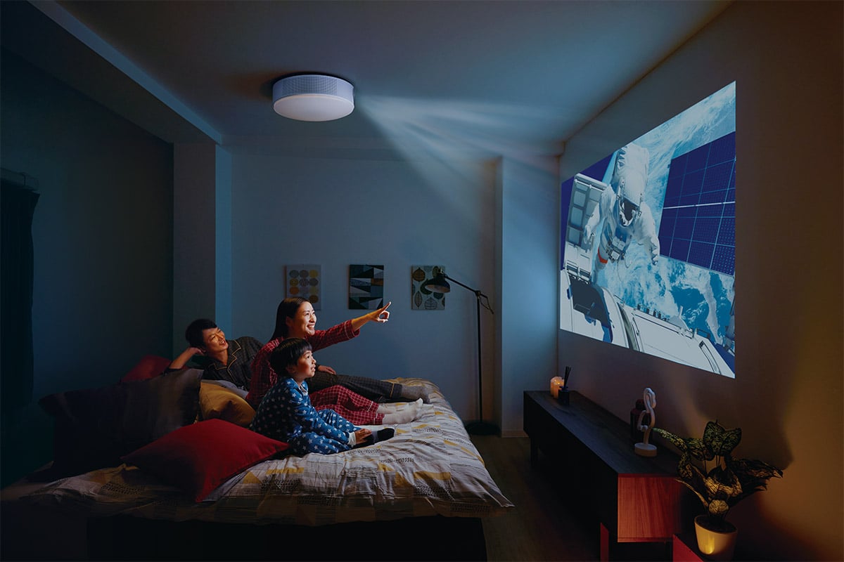 Anker Nebula Nova（シーリングプロジェクター Andorid TV搭載）スマート プロジェクター ホームシアター 天井照明（〜14畳） LEDシーリングライト スピーカー - 1