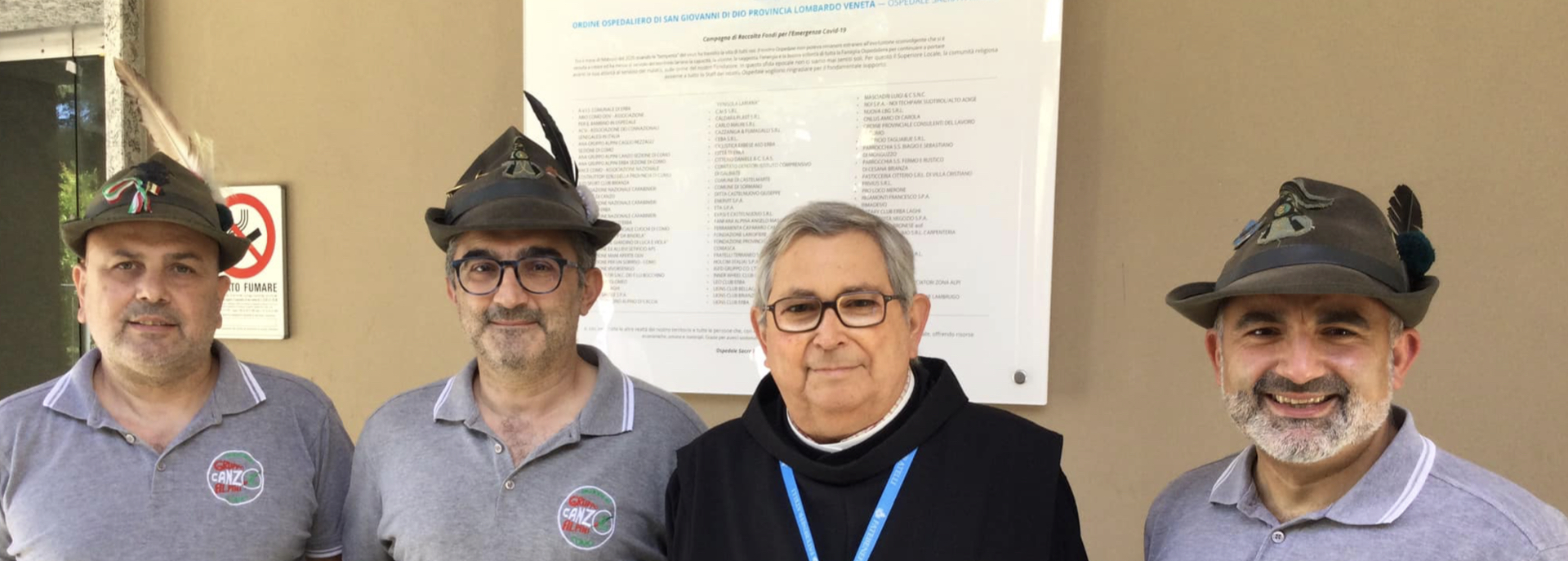 Ospedale Sacra Famiglia, stelle alpine per Ricominciare: l'aiuto solidale  del Gruppo Alpini Canzo