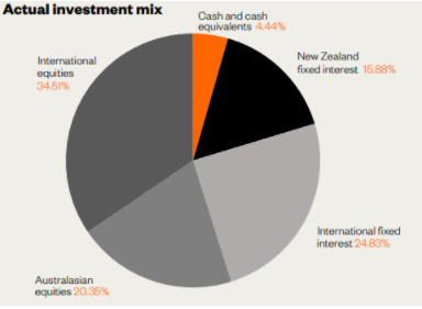 Simplicity KiwiSaver Balanced Fund Investment Mix