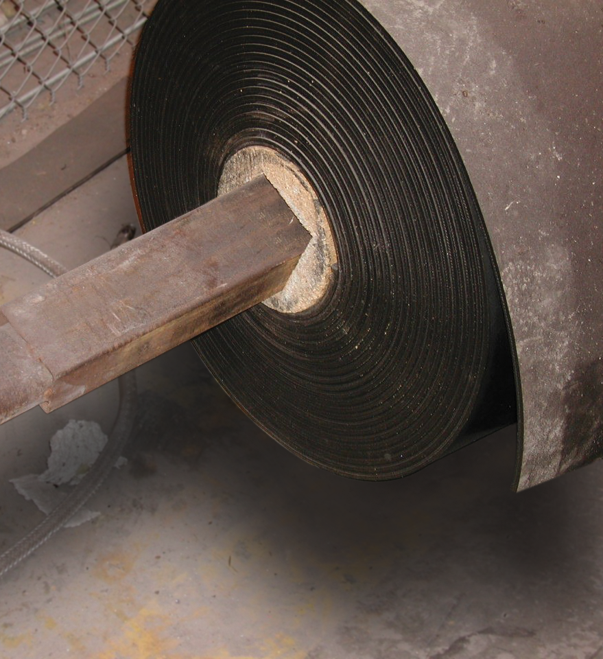 Improper conveyor belt storage damages a belt