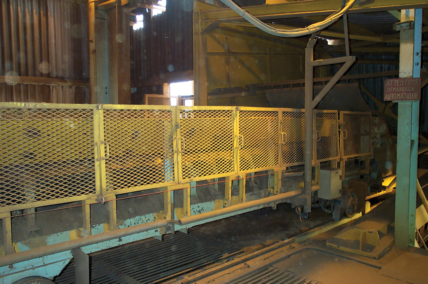 Conveyor guarding clearance