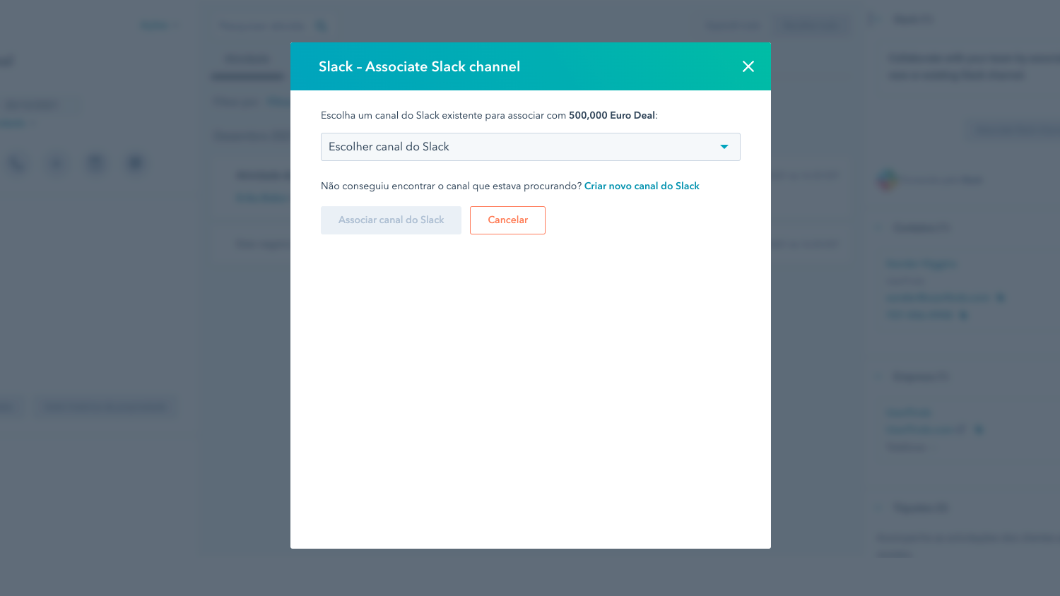 Receba notificações do HubSpot no Slack