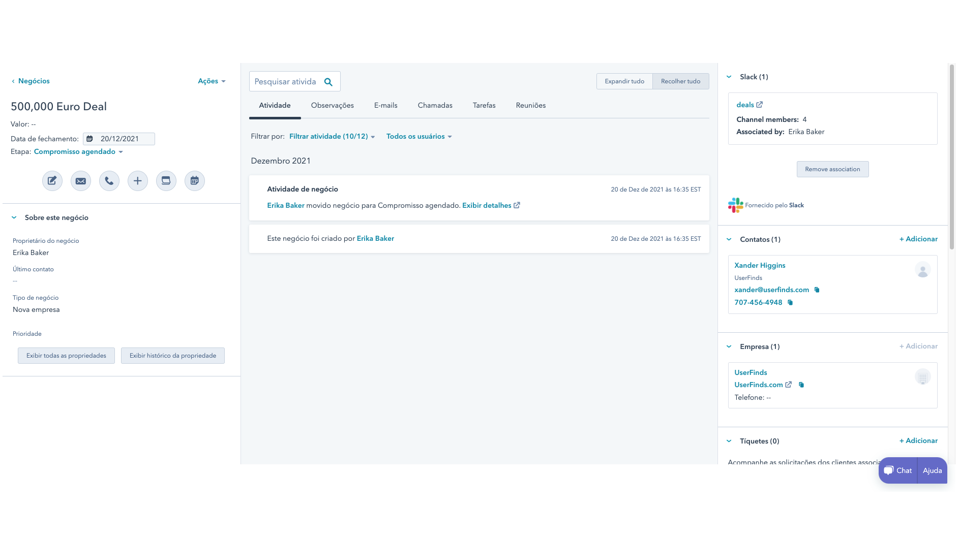 Transforme as mensagens do Slack em tarefas ou tíquetes do HubSpot