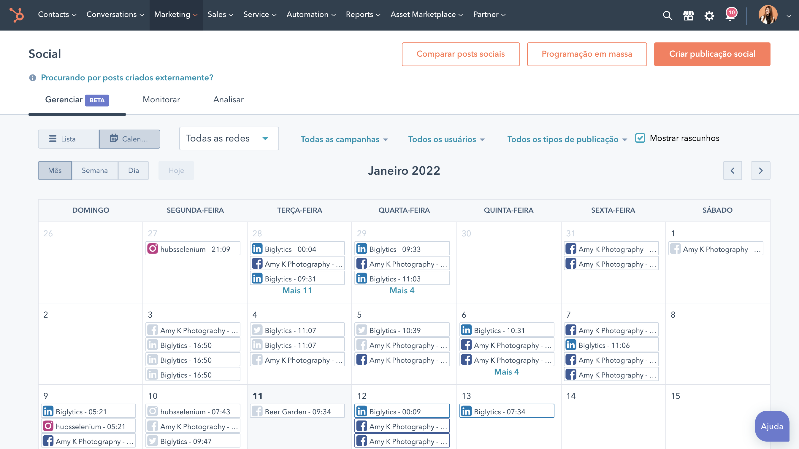 Descubra como o LinkedIn se encaixa no seu calendário social.
