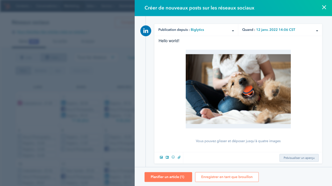 Gérez votre présence LinkedIn directement dans HubSpot