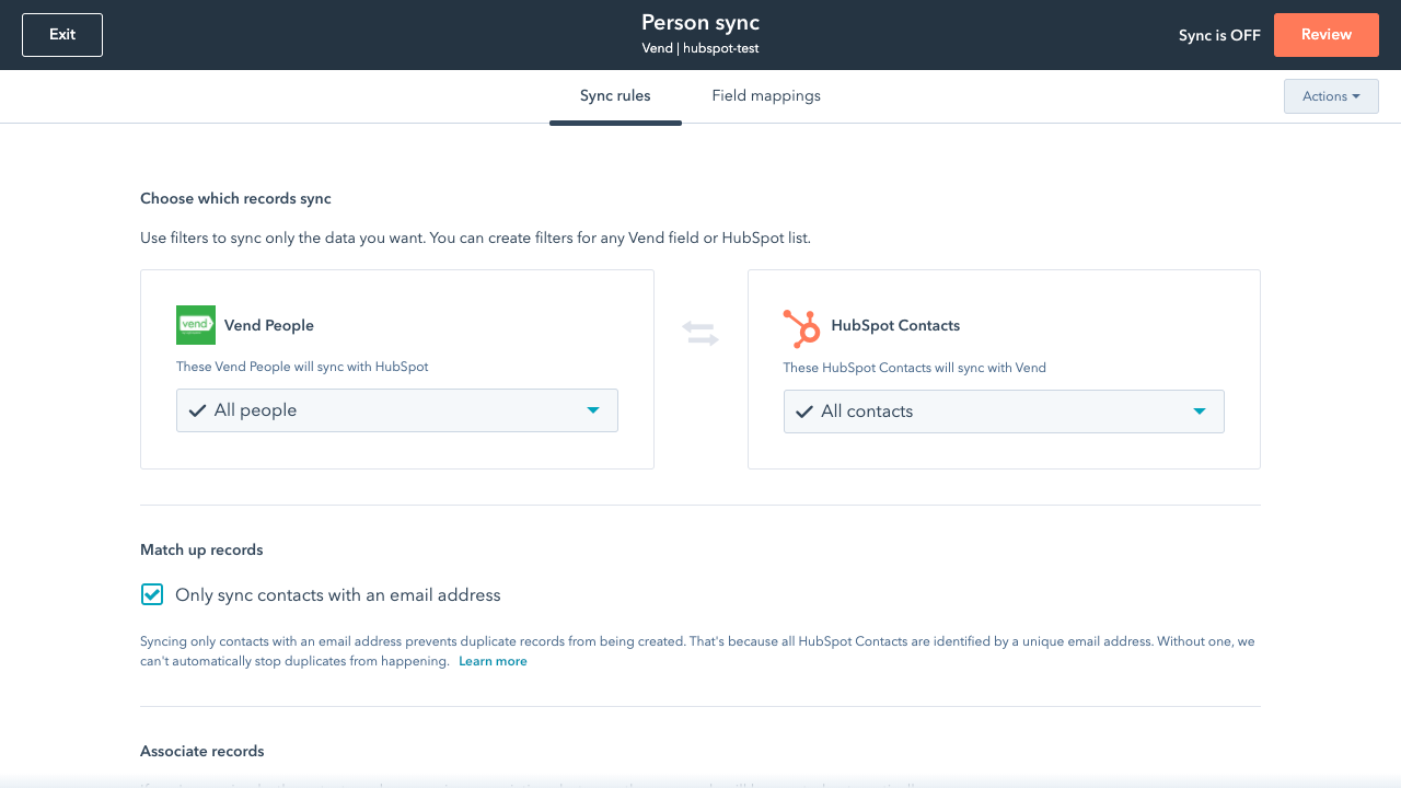 Sync runs in the background to keep your databases up-to-date