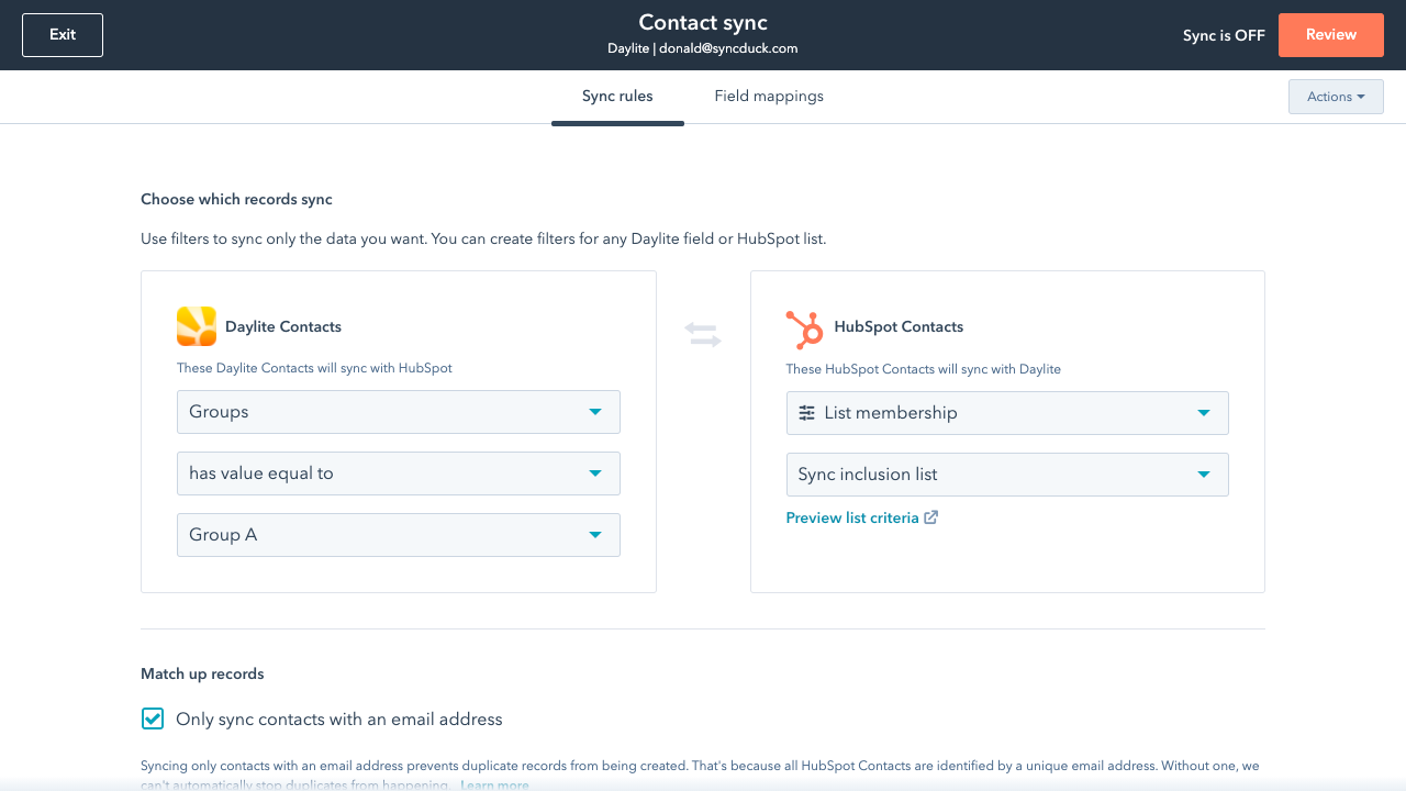 Sync runs in the background to keep your databases up-to-date