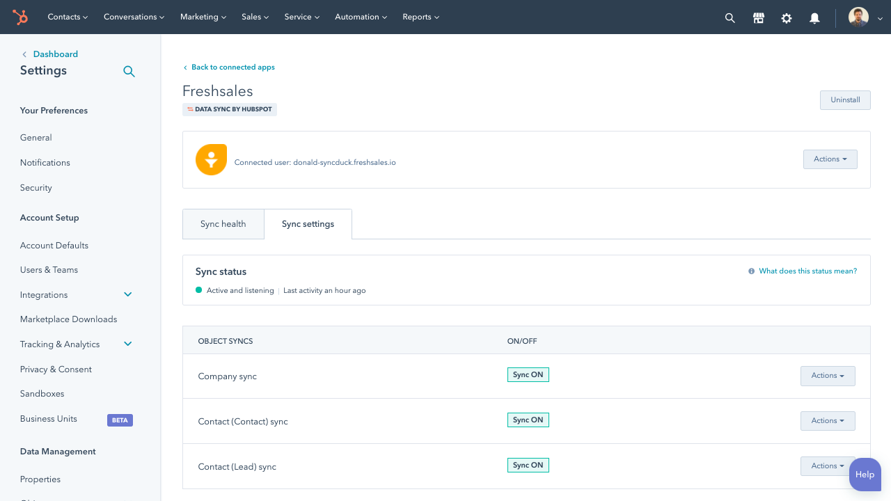 Sync runs in the background to keep your databases up-to-date
