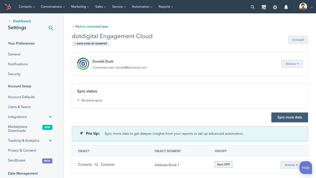 Sync runs in the background to keep your databases up-to-date