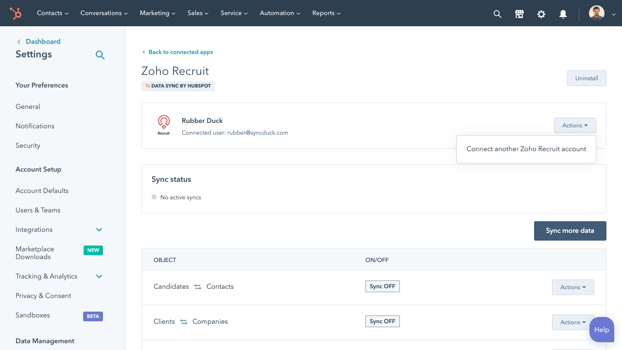 Sync runs in the background to keep your databases up-to-date
