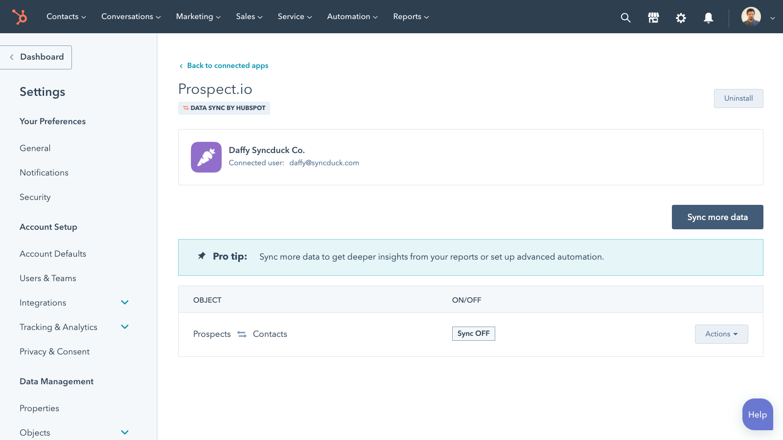 Sync runs in the background to keep your databases up-to-date