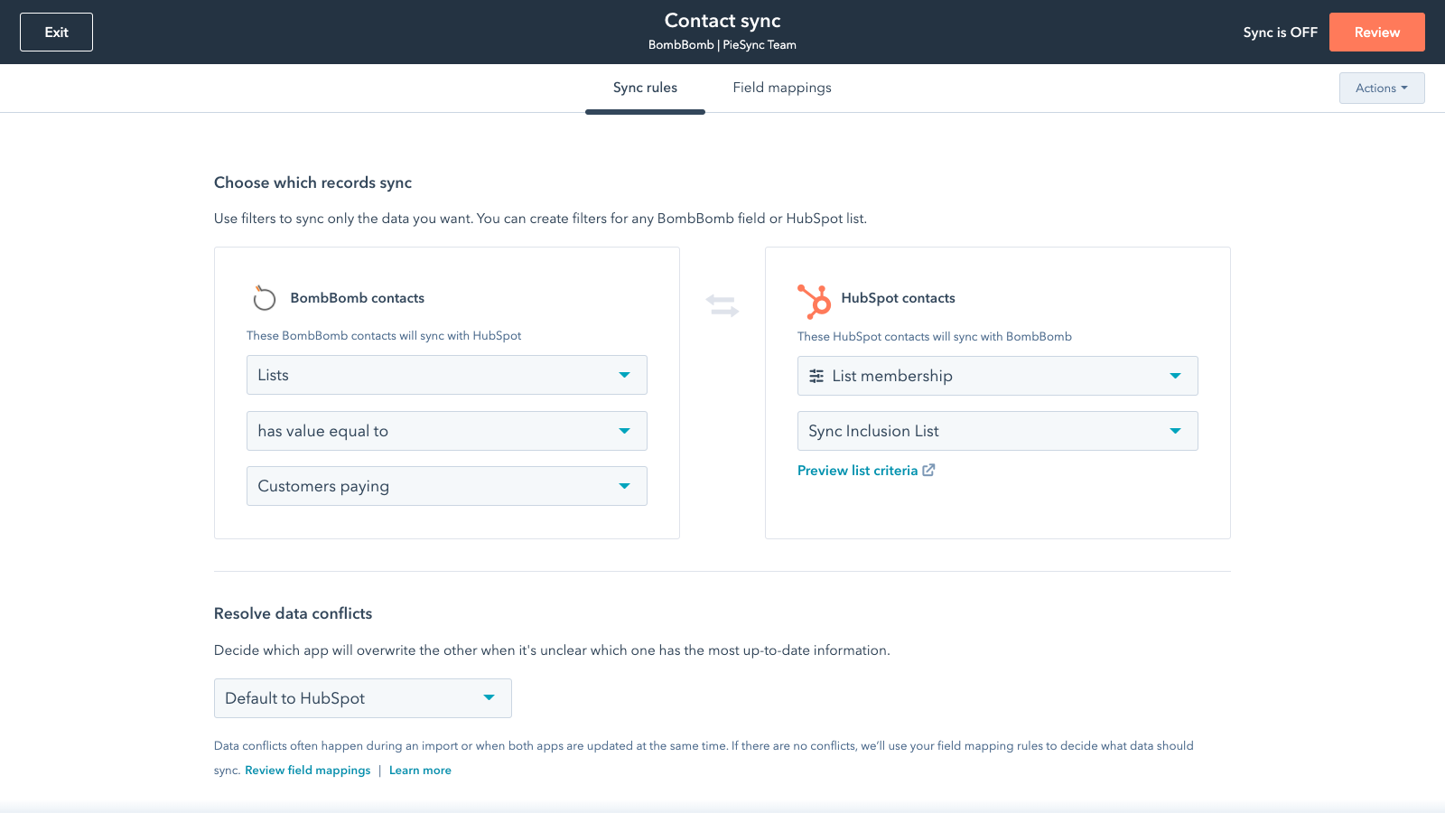 Sync runs in the background to keep your databases up-to-date