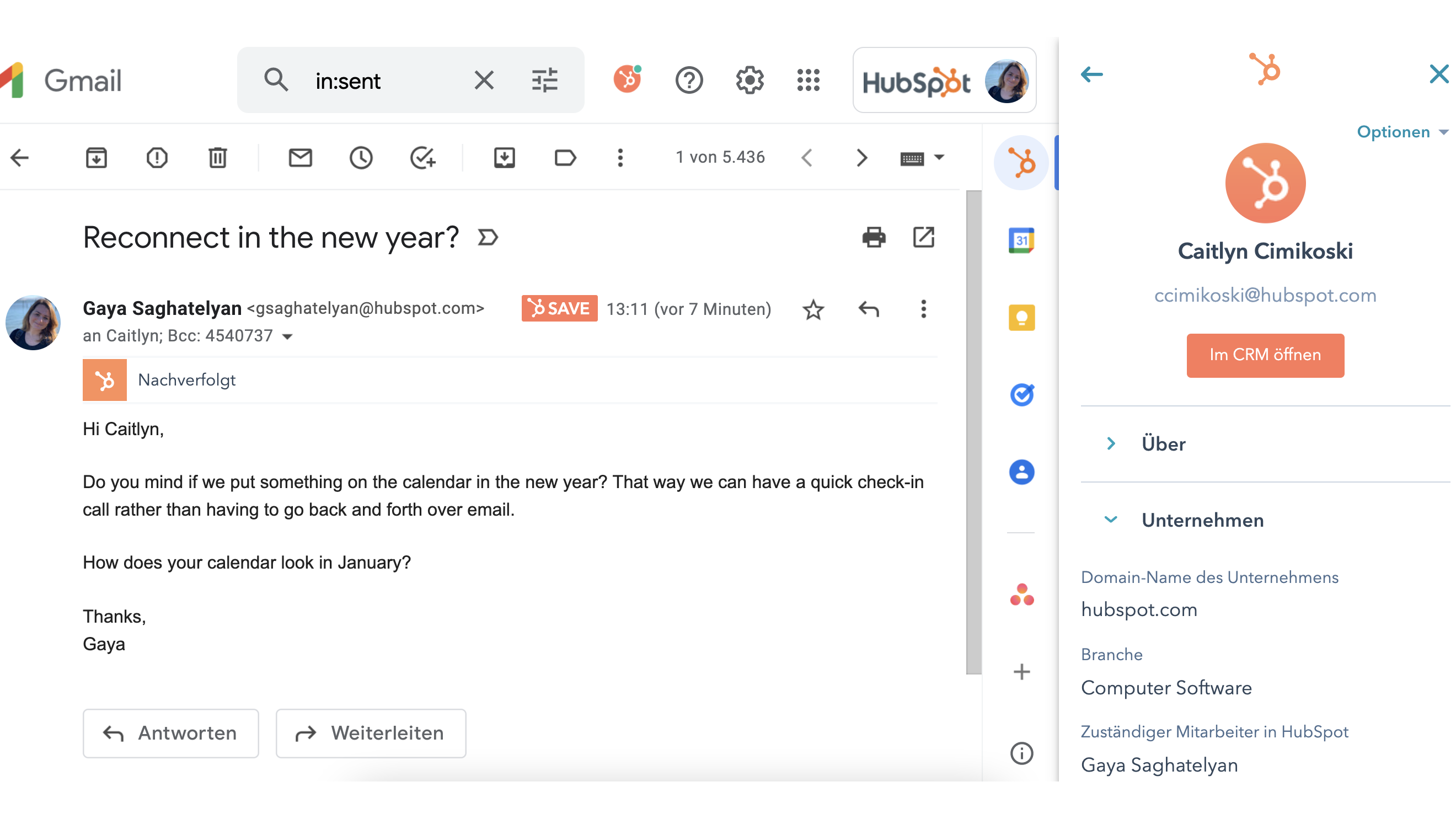 Integration Verknüpfen Sie Gmail und HubSpot noch heute