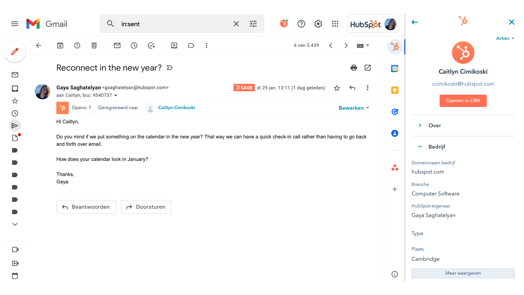 Breng de kracht van HubSpot naar je inbox
