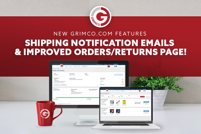 Grimco's NEW Shipping Notification Emails & Orders Page