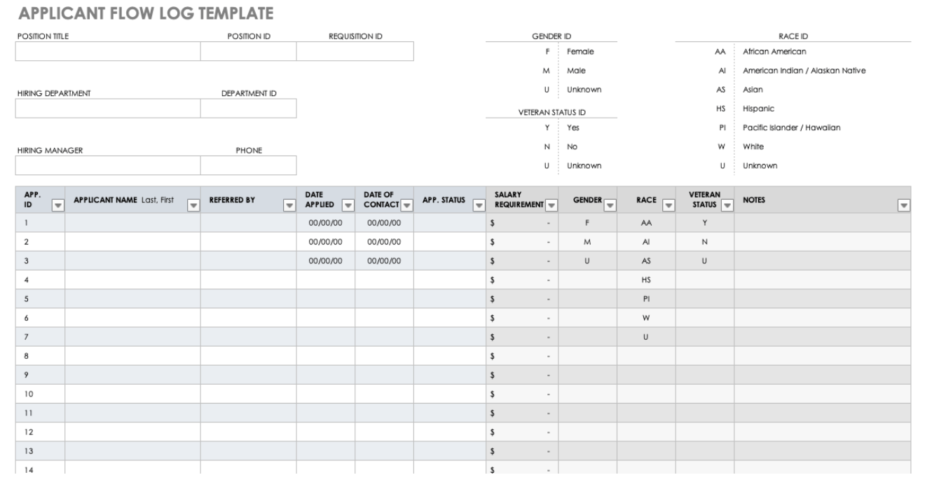 Applicant Flow template