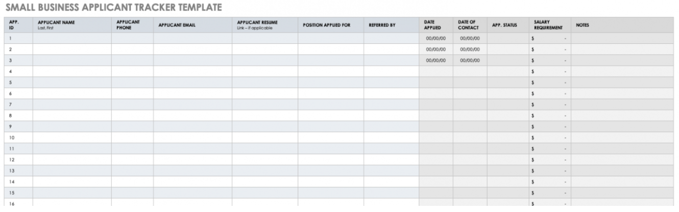 Small business tracker