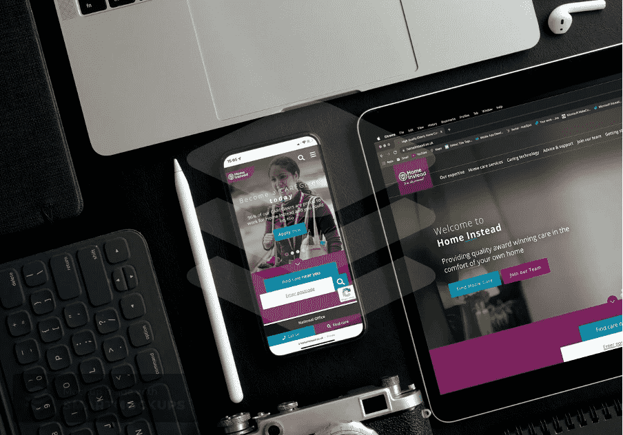 Home Instead web mockup