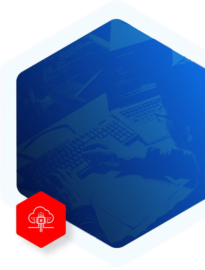 IronNet-A major mind shift-woman typing with cloud icon