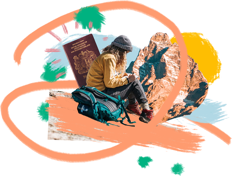 woman exploring the world