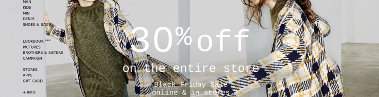 Zara's US homepage on Black Friday 2014, as recorded by EDITED software. 