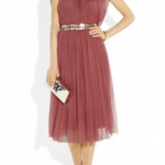 Lanvin pleated silk tulle dress at Net-a-Porter