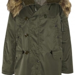 Faux fur-trimmed shell parka by N3-B at Net-a-Porter